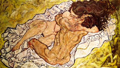 De omhelzing, 1917 door Egon Schiele